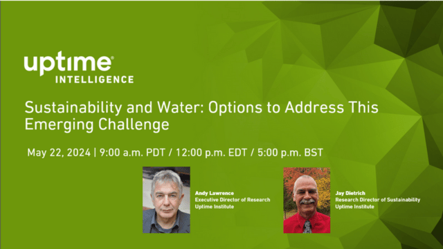Webinar: Sustainability and Water: Options to Address This Emerging Challenge